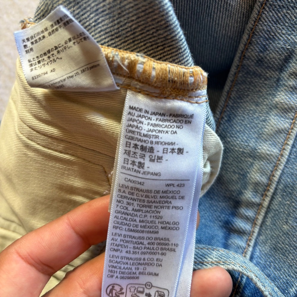 Levi's‎ 512 Slim Taper Jeans Men's Light Wash Selvedge Denim 33x28 Made in Japan - Picture 7 of 15